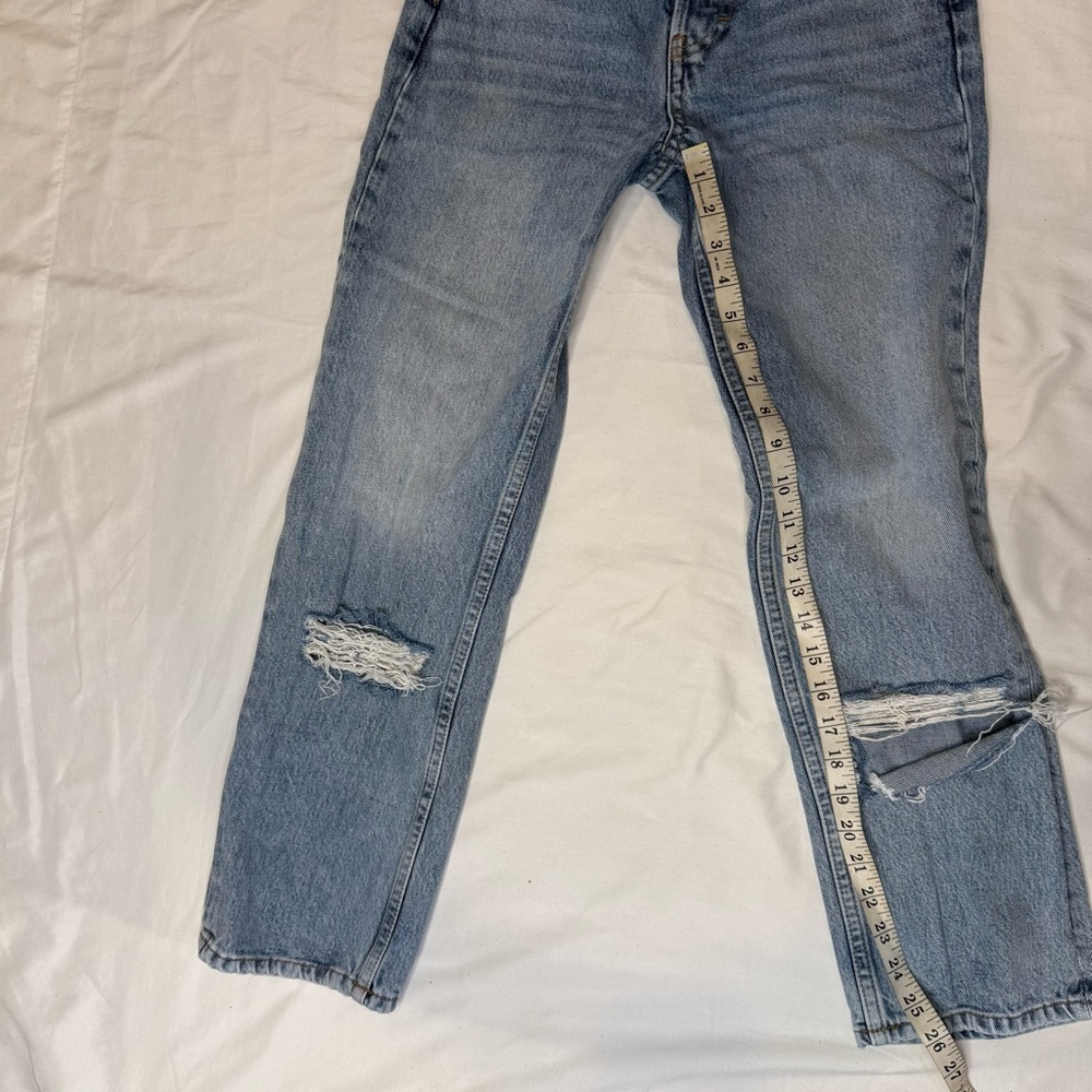 Top Shop Distressed Dad Jeans W24 L28 - Picture 9 of 15
